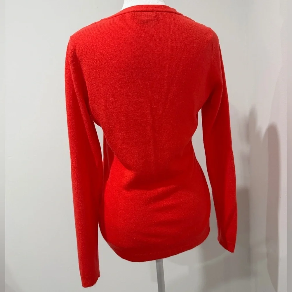 New York & Company Size M Vibrant Red V-Neck Sweater
